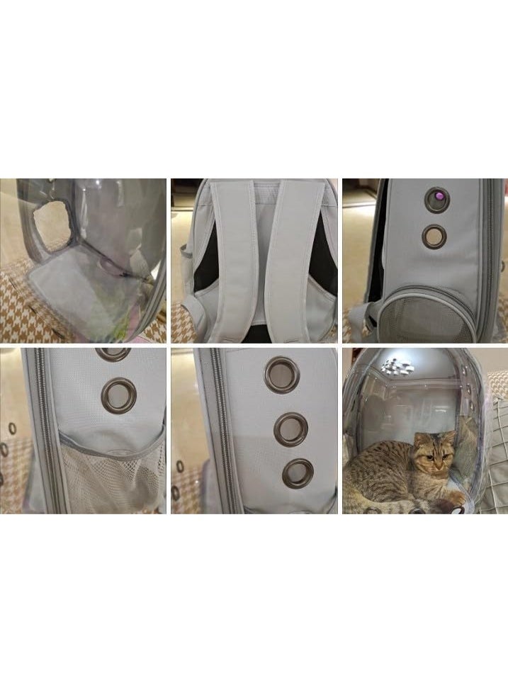 Diomos Pet Backpack Carrier with Harness Backpack with Bubble Clear Front for Cats, Small Dogs, Bunnies etc with Harness Included, Pet Carrier for Traveling, Walking, Hiking and Outdoor Activities - Image 2